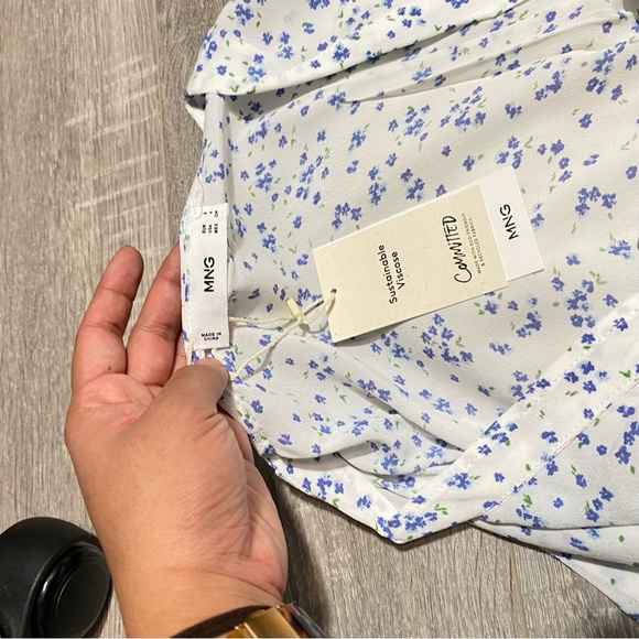 MANGO Dress. Contrasted, front ties MANGO dress - Picture 12 of 14